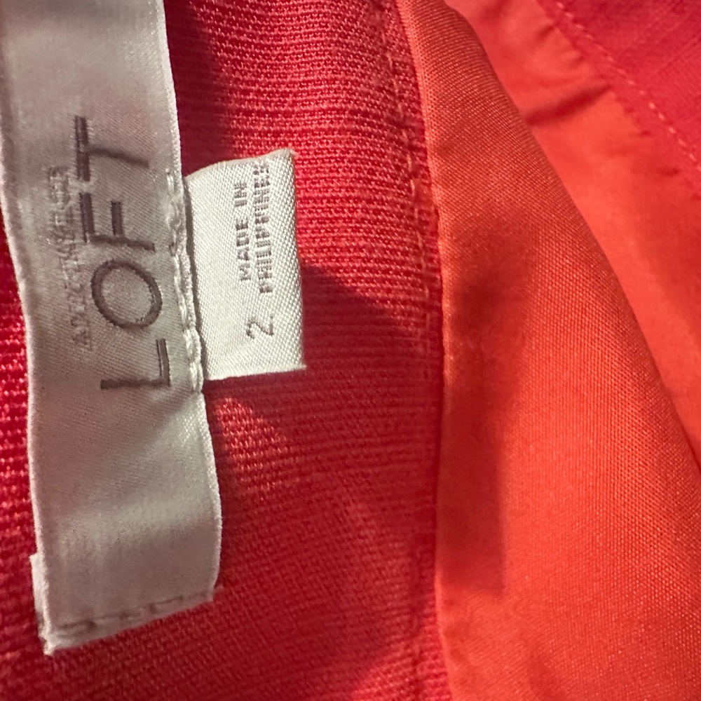 LOFT Vibrant Orange Skirt